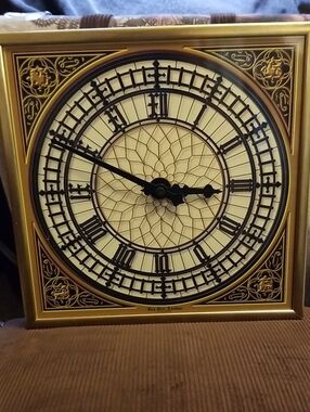 Classic Gold and Black Wall Clock - Big Ben Style